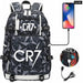 Unisex Cr7 Football Casual Daypack School Bag