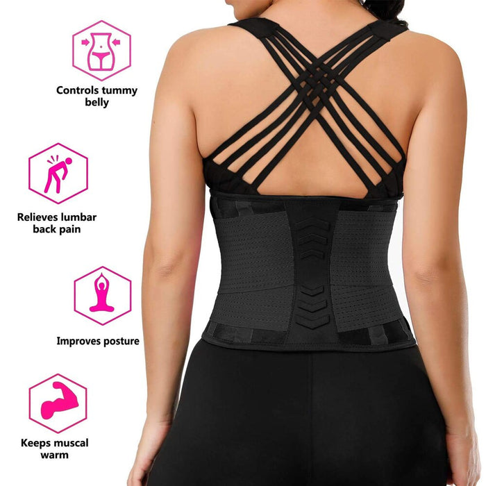 Adjustable Breathable Waist Back Compression Brace for Body Shaping Weight Loss