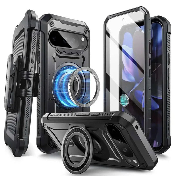 For Google Pixel 9/9 Pro Ub Pro Mag Full-Body Rugged Magnetic Phone Case With Built-In Screen Protector