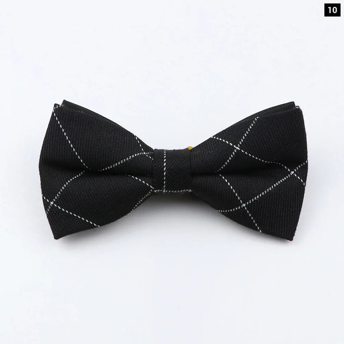 Classic Plaid Bowtie Adjustable Neckwear For Mens Fashion For Weddings And Parties