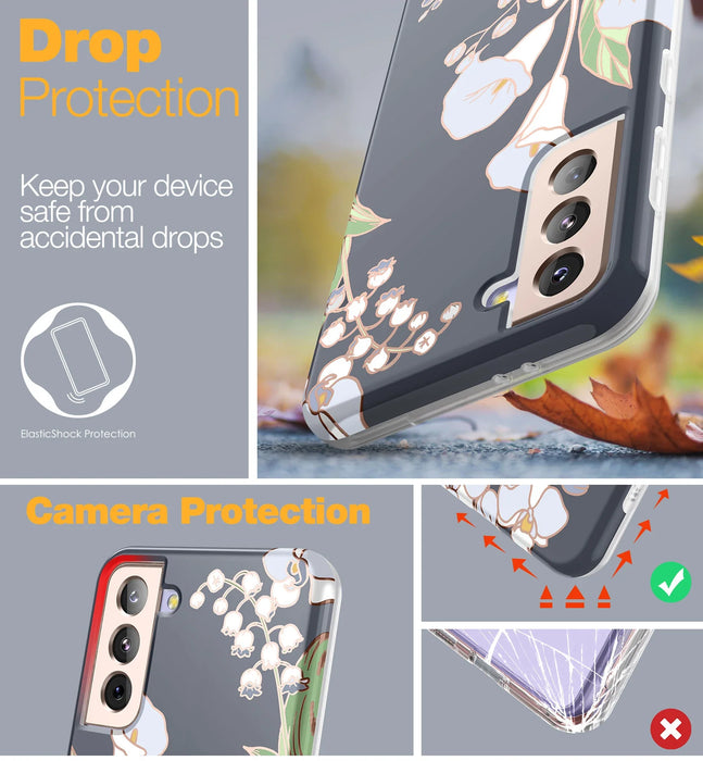 Glitter Marble Shockproof Case For Samsung Galaxy S21 6.2