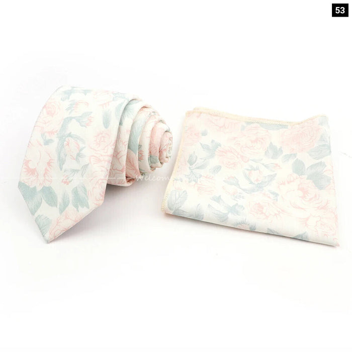 Floral Cotton Tie Set For Parties And Daily Wear