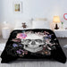 Flower Line Skull Blanket Plush Fluffy Fleece Throw