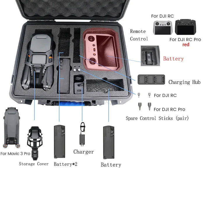 Mavic 3 Pro Air 3 Explosion Proof Box Waterproof Storage Bag For Dji Drones