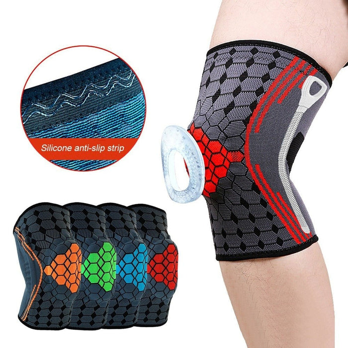 1Piece Sports Compression Knee Sleeve with Side Stabilizers for Joint Pain Meniscus Tear