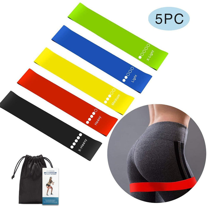 5Pcs Elastic Body Shaping Slimming Stretch Resistance Band For Yoga Gym