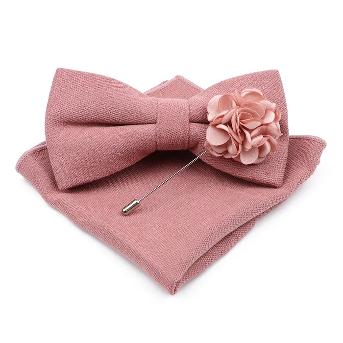 Super Soft Suede Bowtie Set For Weddings