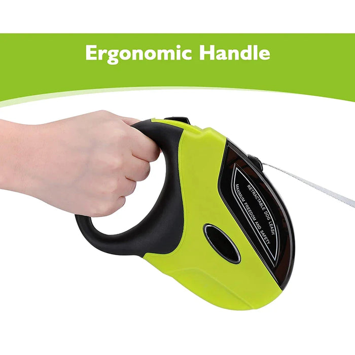 Retractable Dog Leash Ergonomic One Handed Brake No Tangle