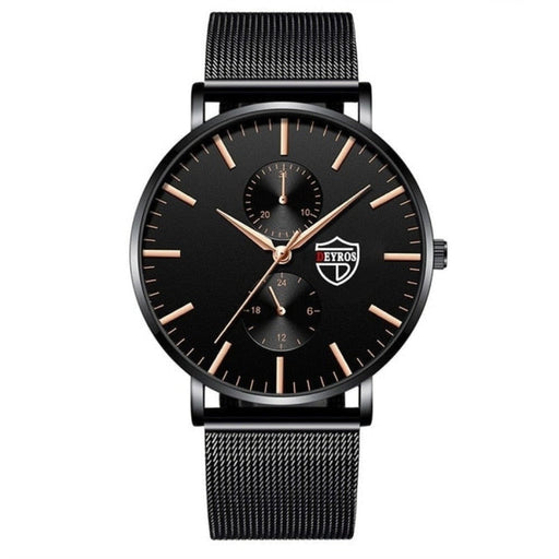 Mens Fashion Ultra Thin Watches Men Business Casual Quartz