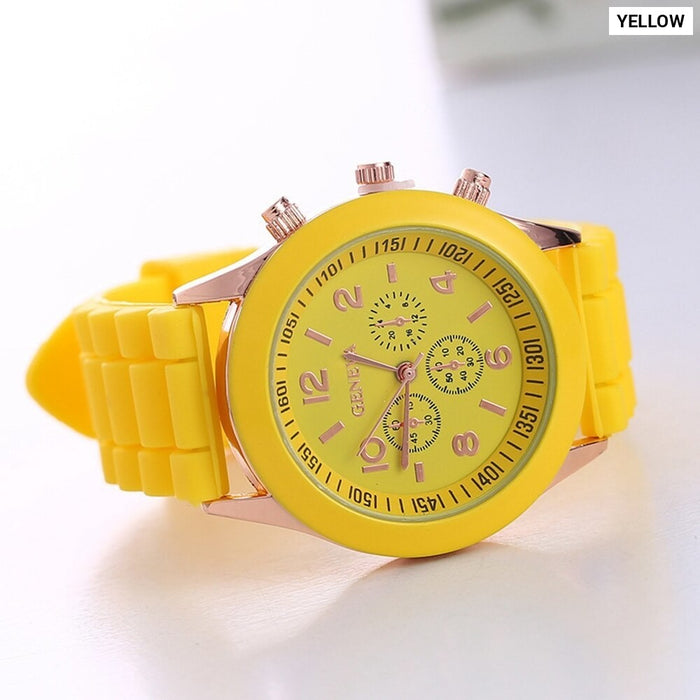 Women Watches Fashion Luxury Brand Women'S Watch Silicone Strap Quartz Wrist Watch For Female