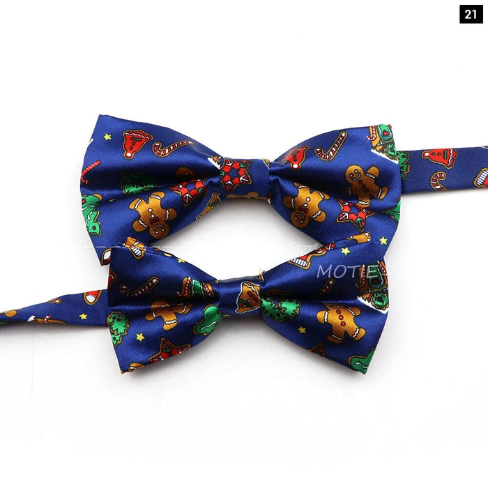 Christmas Bowtie Snowflake Pattern Polyester Parent-Child Wedding Party Accessories