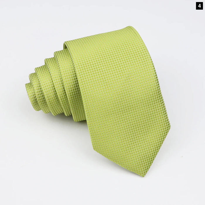 Classic Slimplaid Neck Ties For Men Business And Wedding Essential