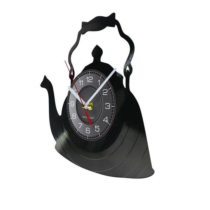 Teapot Vinyl Record Wall Clock