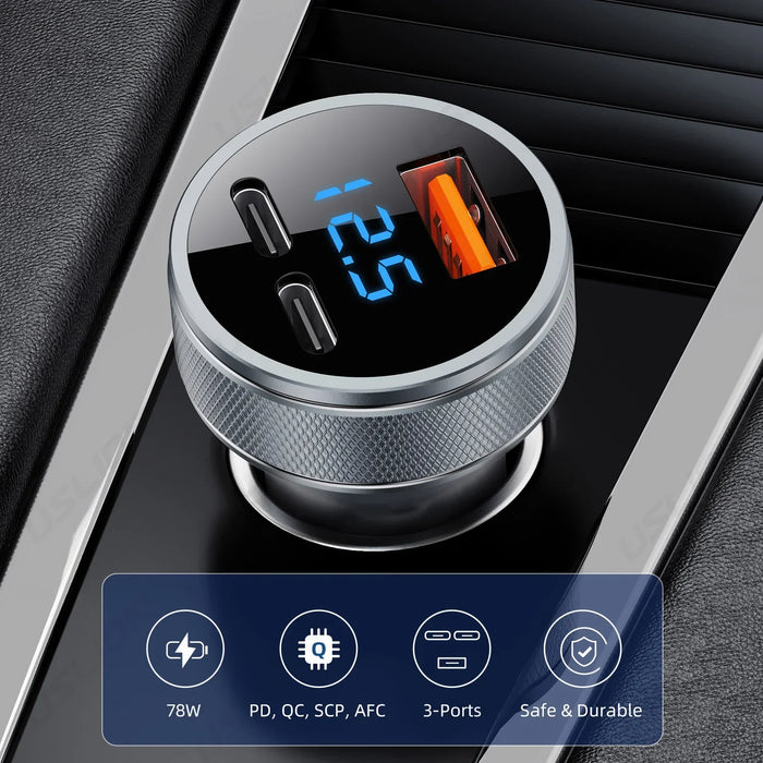 Fast Charge Usb Car Charger For Iphone 14