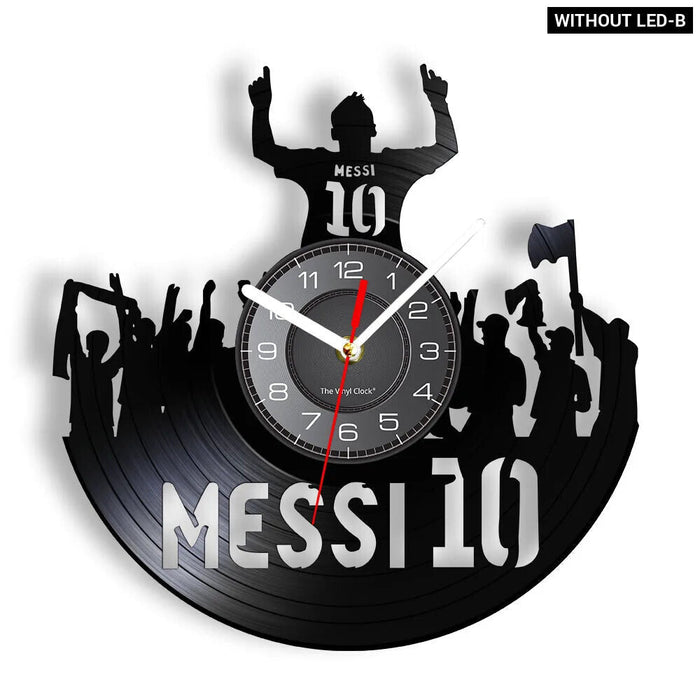 Soccer Trophy Vinyl Record Clock