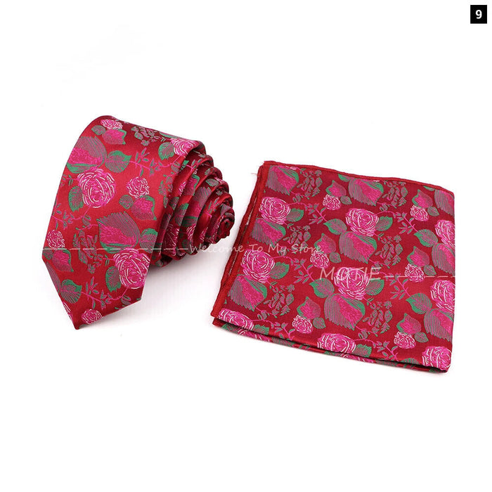 Top Quality 6Cm Bowtie Set Red Pink For Weddings And Parties