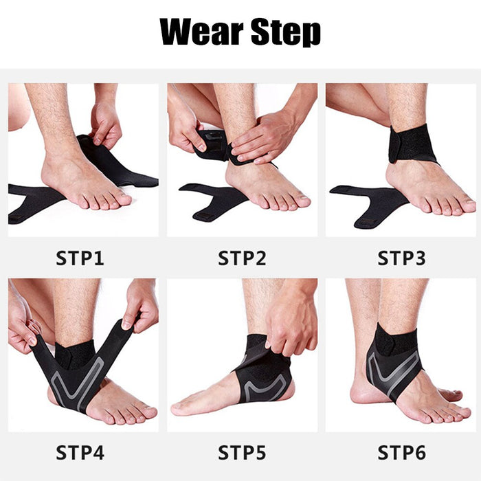 1Pc Sports Compression Ankle Brace For Pain Relief Strap Foot Sprain Injury