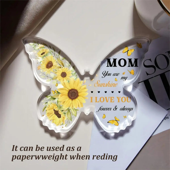 Stunning Butterfly Sunflower Acrylic Panel Perfect For Mother's Day & Birthdays!