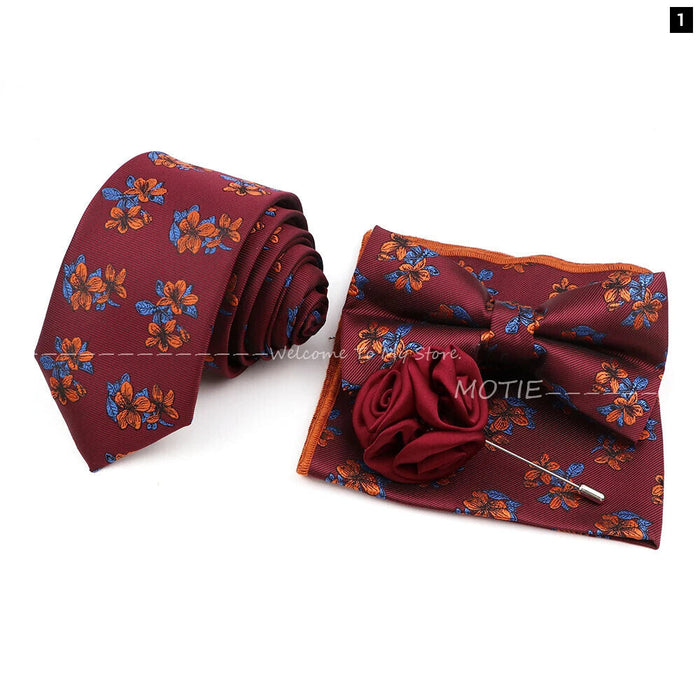 Classic Red Ties Set For Business And Weddings