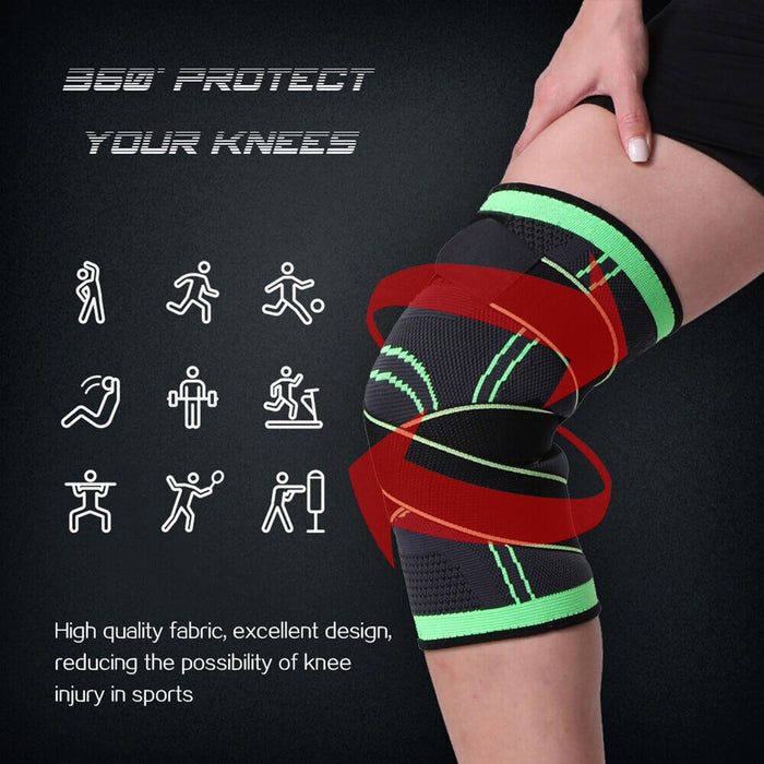 1/2Pcs Knitted Compression Knee Pads For Running Basketball Cycling