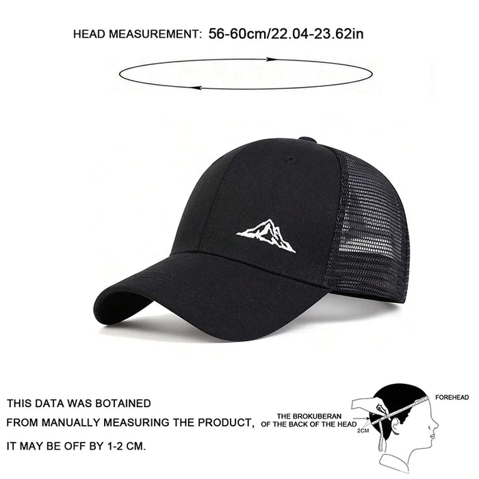 Adjustable Mountain Range Baseball Cap / Hat For Outdoor Sun Protection