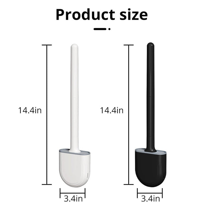 Silicone Toilet Brush And Holder Wall Mounted For Bathroom