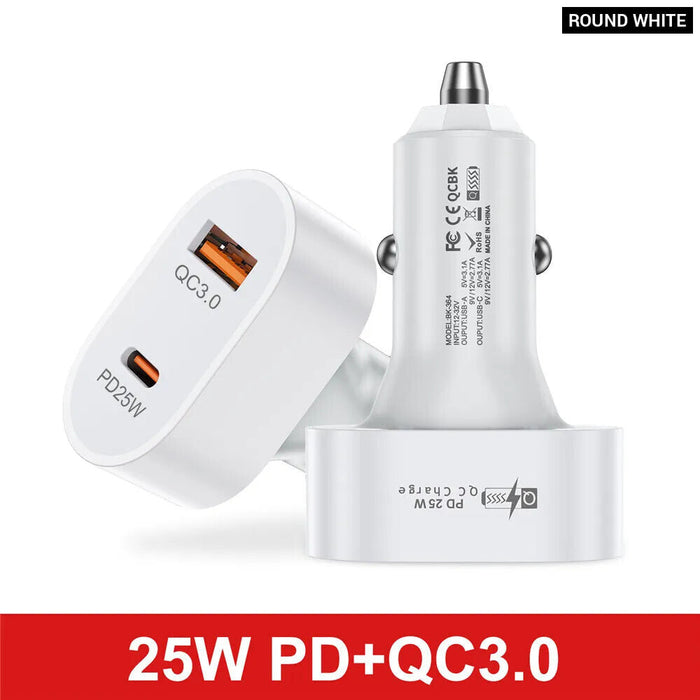 25W Usb Pd Car Charger For Iphone 14 Samsung Xiaomi Fast Charge Qc3.0 Pd3.0 Scp Afc 5A Usb C