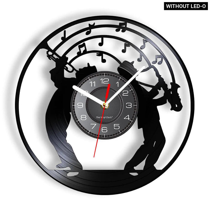 Jazz Band Vinyl Record Wall Clock