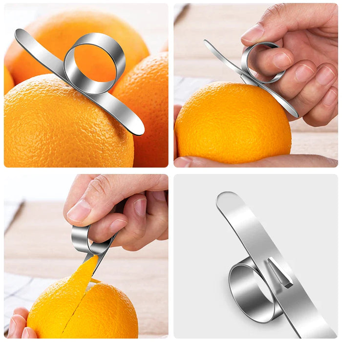 Sharp Stainless Steel Orange Peeler