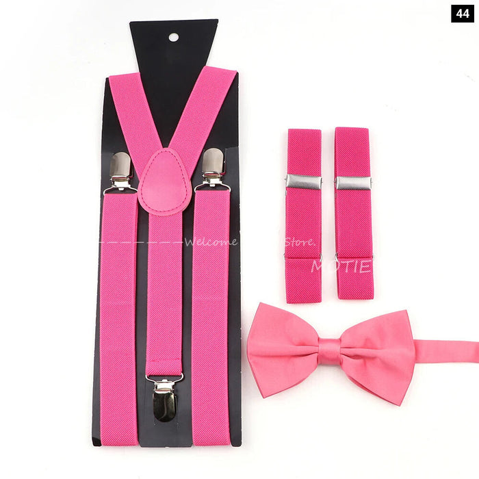 Adjustable Elastic Suspender Set For Weddings