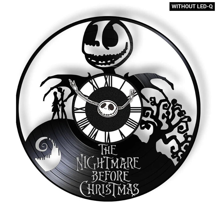 Halloween Nightmare Vinyl Record Wall Clock