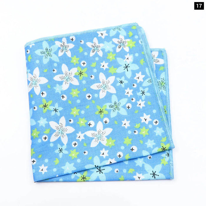 Colourful Floral Cotton Handkerchief For Weddings And Parties