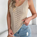 V Neck Knitted Tank Top for Women