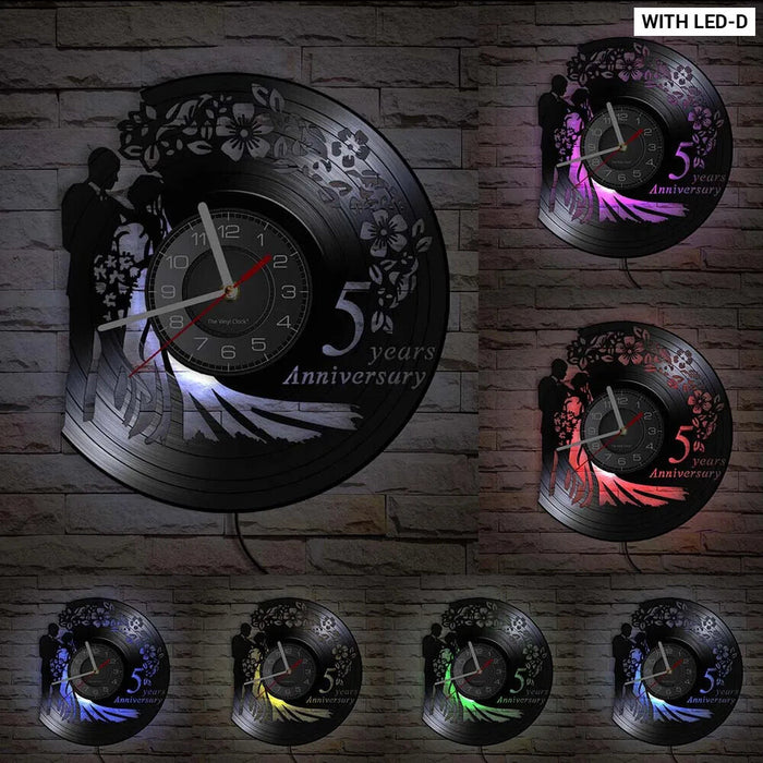 Custom Vinyl Record Wedding Clock