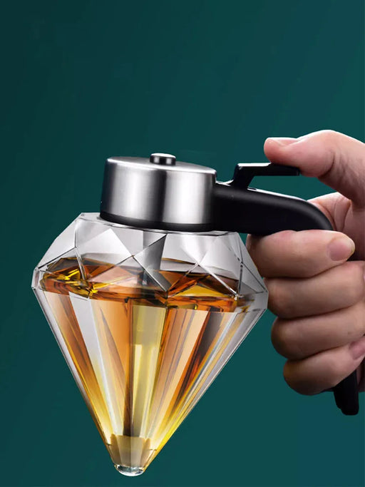 Glass Honey Dispenser With Diamond Shaped Container