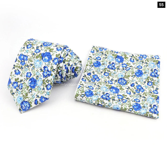 Floral Cotton Tie Set For Parties And Daily Wear