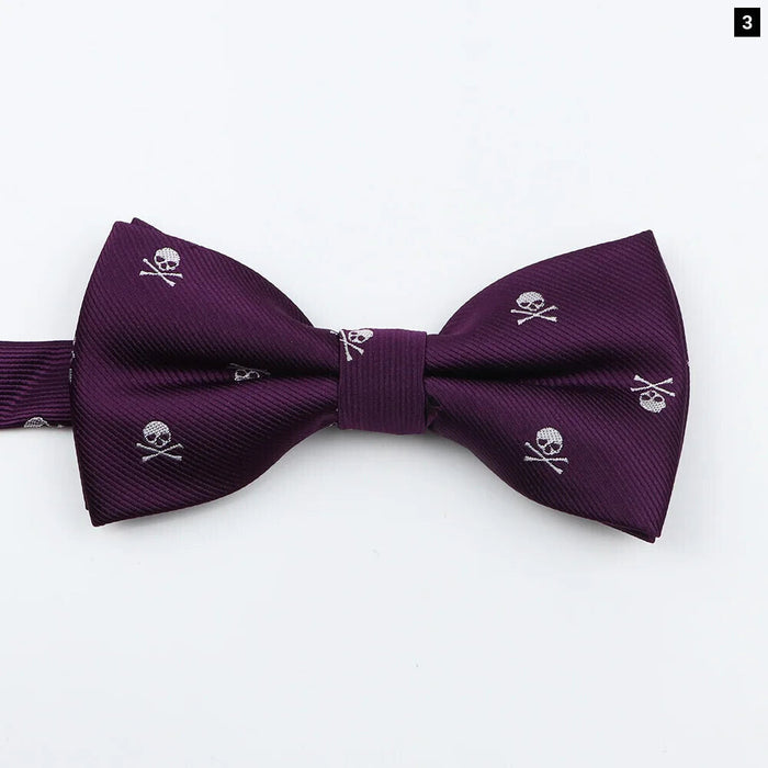 Skull Bowtie For Men Weddings And Cosplay