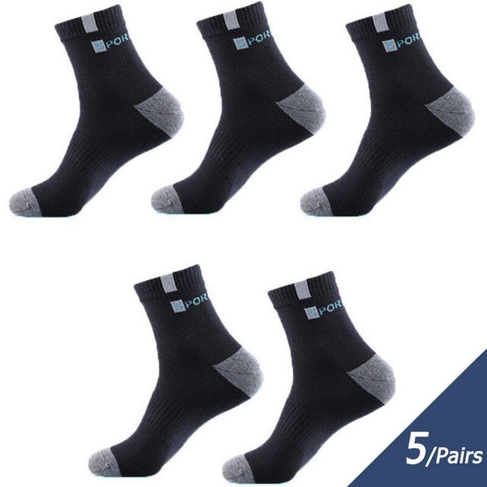 5 Pairs Breathable Bamboo Fiber Light Business Absorb Sweat