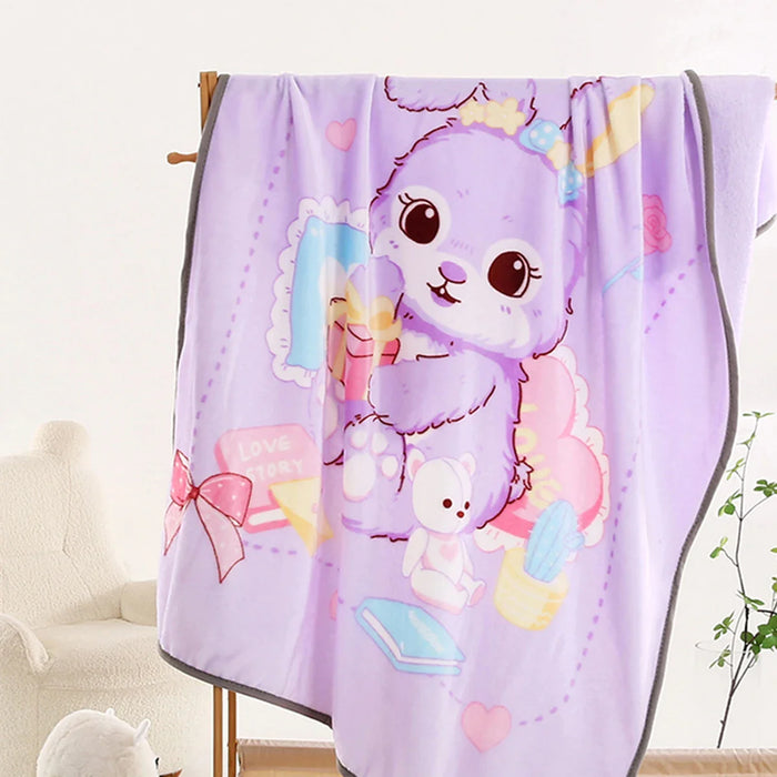 Soft Purple Rabbit Throw Blanket