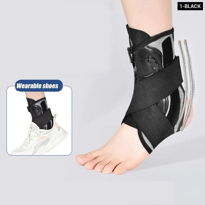 1 Pc Adjustable Lace Up Ankle Stirrup Compression For Sports Injury Recovery