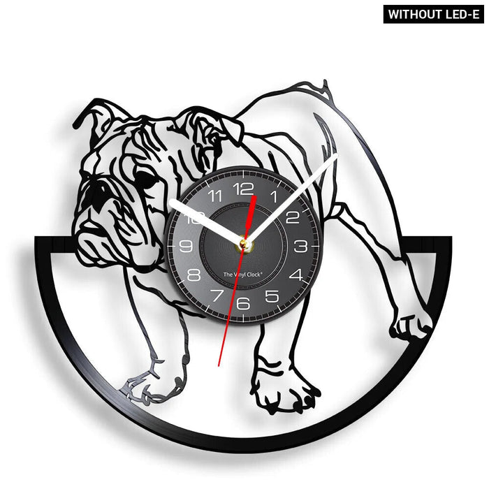 Custom Pug Dog Vinyl Record Wall Clock