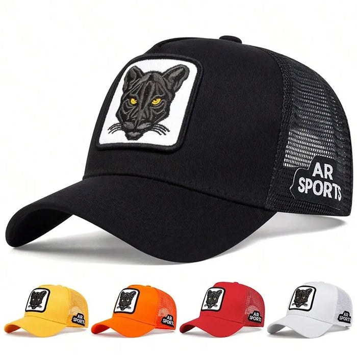 Adjustable Cat Embroidery Baseball Cap / Hat For Outdoor Sun Protection