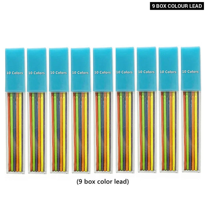 2.0Mm Mechanical Pencil Set With Sharpener And Colour Leads Stationery