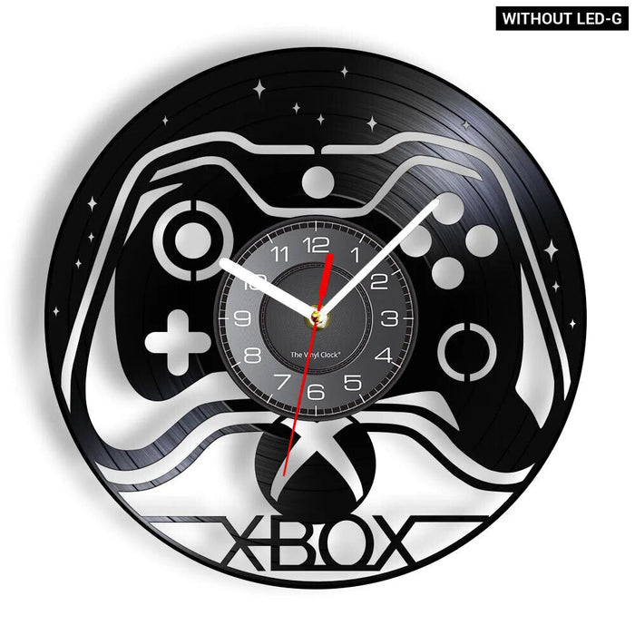 Retro Vinyl Record Wall Clock For Gamer Room Decor