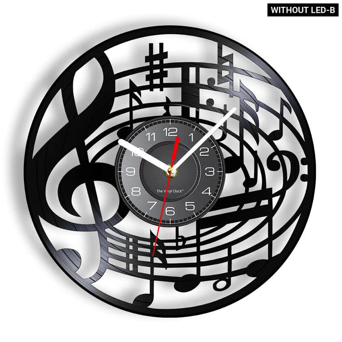 Musical Vinyl Record Wall Clock