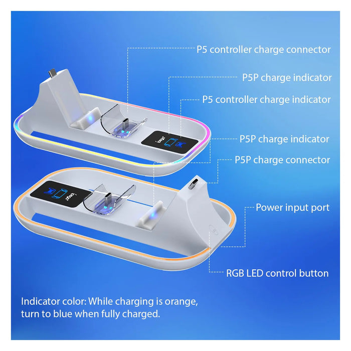 Ps5 Portal Charging Station With Rgb Light