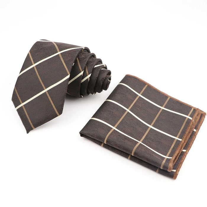 Mens Fashion Tie And Pocket Square Set For Business Weddings And Gifts