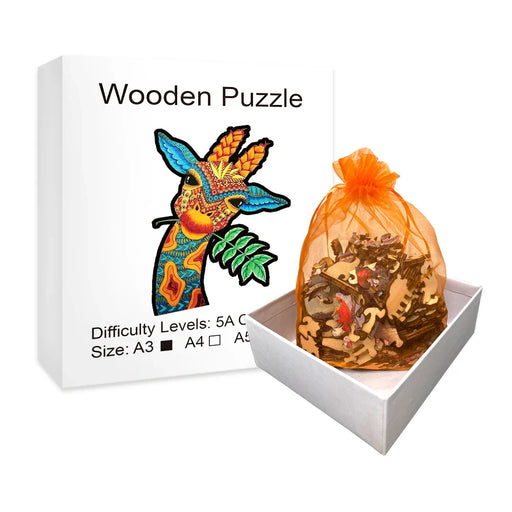 Wooden Giraffe Puzzle Set