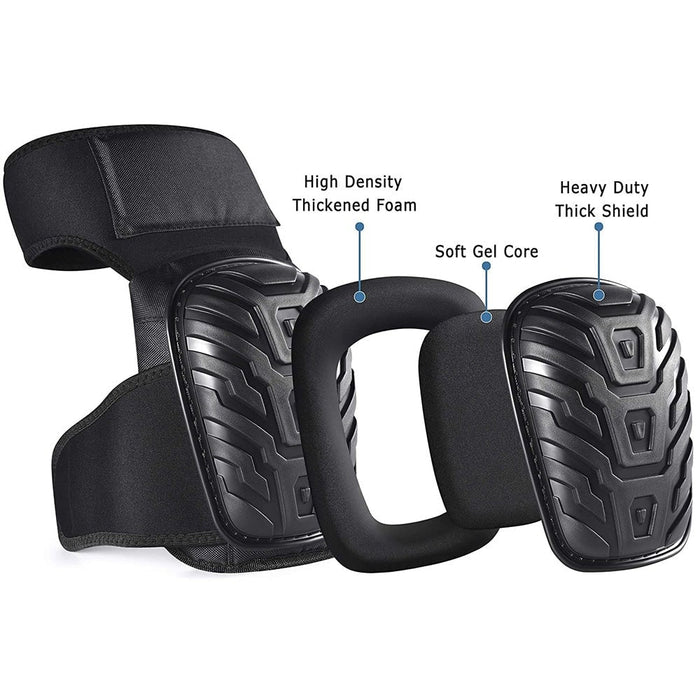 Professional Heavy Duty Tactical Knee Pads with Thick Gel Cushion For Work Gardening Construction