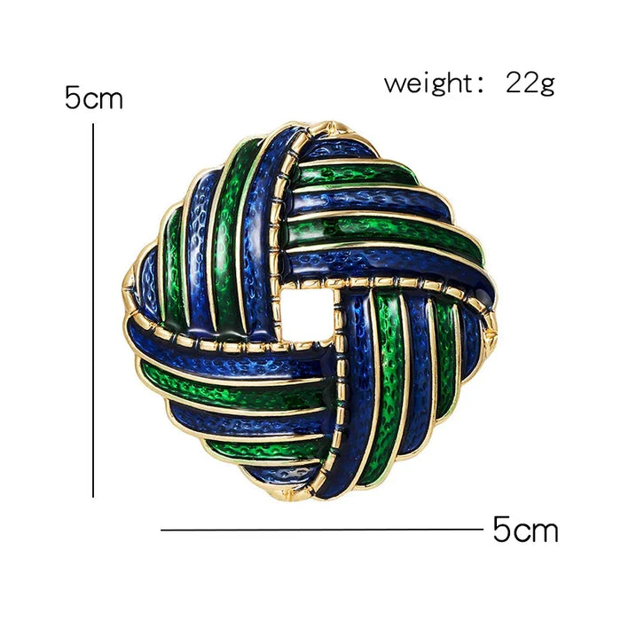 Bohemian Square Enamel Pin For Women Colourful Badge